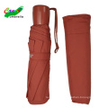 mujer tela impermeable material 3 paraguas burdeos plegable con bolsa